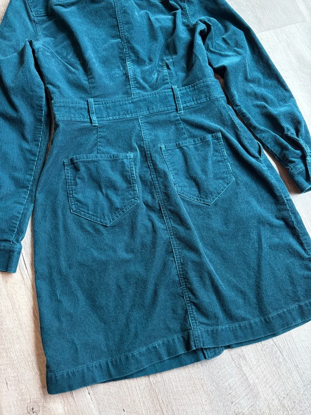 Boden - Amanda Cord Short Dress Corduroy Midnight Teal NWOT - Picture 9 of 9